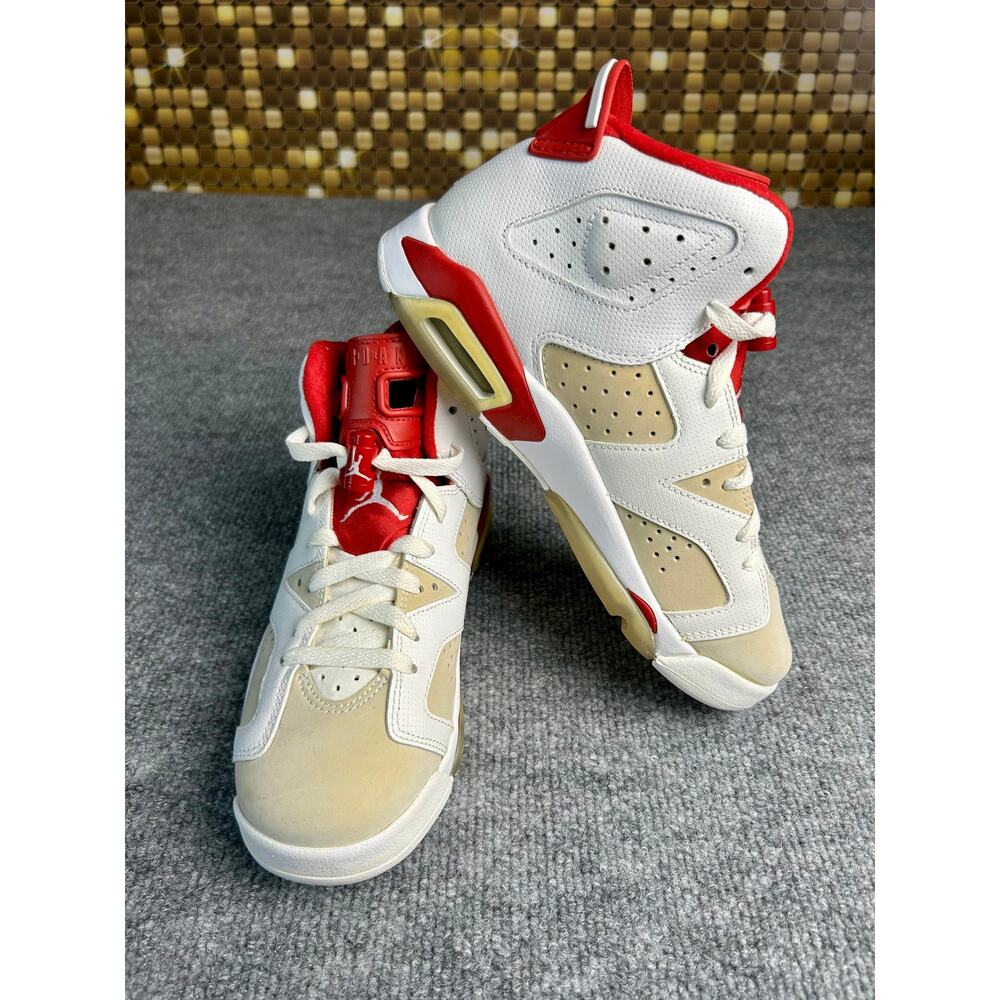 NIKE AIR JORDAN 6 RETRO "CARMINE" (GS) - Picture 1 of 5